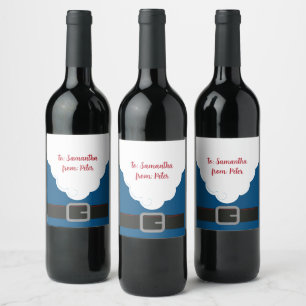 Ho Ho Hope You've Been Good - Cobalt Blue Wine Label
