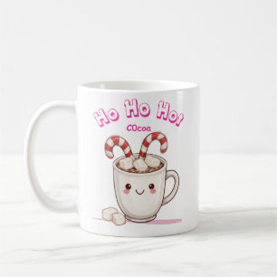 Ho Ho Hot Cocoa Funny Christmas Mug – Cute Kawaii