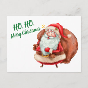 Ho Ho Merry Christmas Postcard