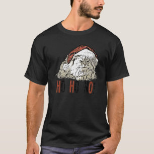 Ho Ho No Cat Christmas Santa Hat Xmas Cat T-Shirt