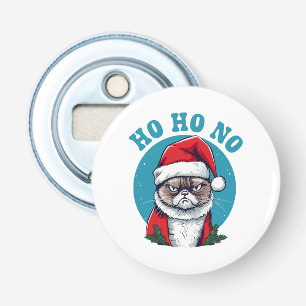 Ho ho no - funny grumpy santa cat bottle opener