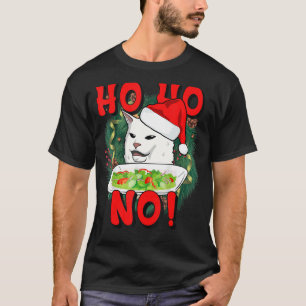 Ho Ho No Smudge The Cat Santa Costume Christmas Ou T-Shirt