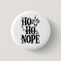 Ho Ho Nope" Funny Spooky Gothic Skull