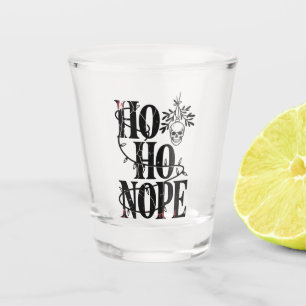 Ho Ho Nope" Funny Spooky Gothic Skull Shot Glass