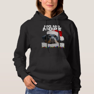 Ho Ho Nope Rottweiler Cute Christmas Rottie Hoodie