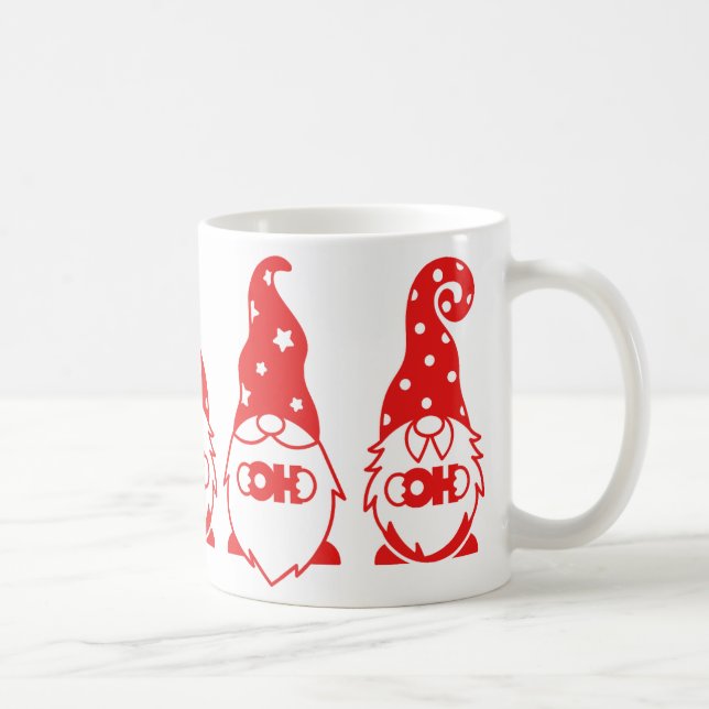 Ho Ho Red Gnomes  Coffee Mug (Right)