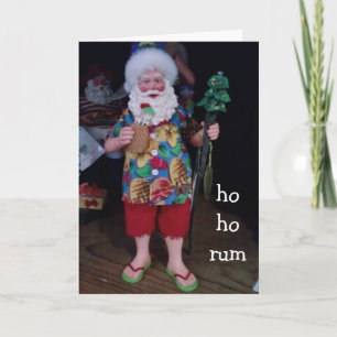 HO HO RUM CASUAL CHRISTMAS WISHES HOLIDAY CARD