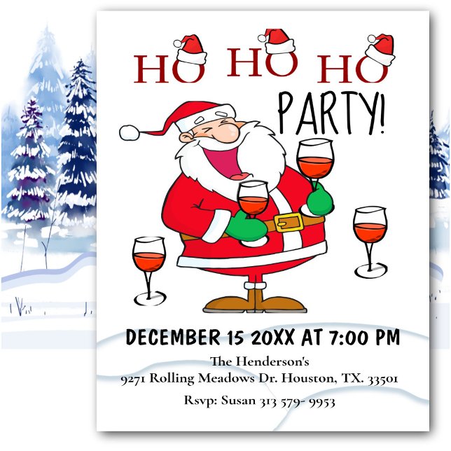 Ho Ho Santa Christmas Invitation (Creator Uploaded)