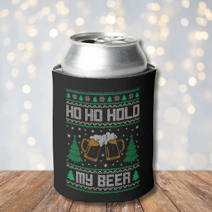 Ho Hold My Beer Funny Christmas Can Cooler