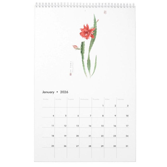 Ho Mang Hang, Botanical Art 2023 Calendar (Jan 2026)