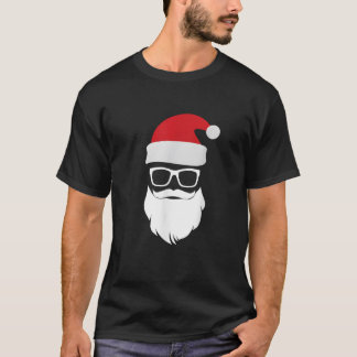 Ho Matching Sunglasses Hipster Gift Santa Hat Clau T-Shirt