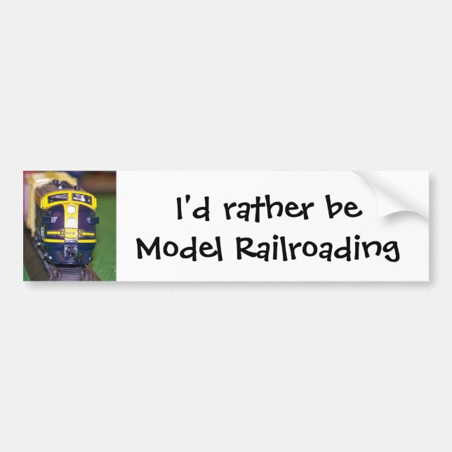 HO Model Train Bumper Sticker (Front)