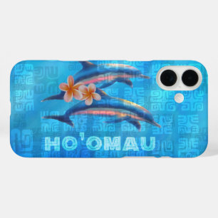 HO’OMAU Hawaiian Dolphins Primitive Collage Case-M iPhone 16 Plus Case
