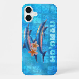 HO’OMAU Hawaiian Dolphins Primitive Collage Case-M iPhone 16 Plus Case