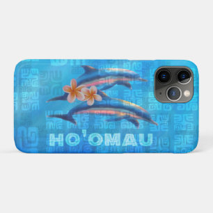 HO’OMAU Hawaiian Dolphins Primitive Collage iPhone 11 Pro Case