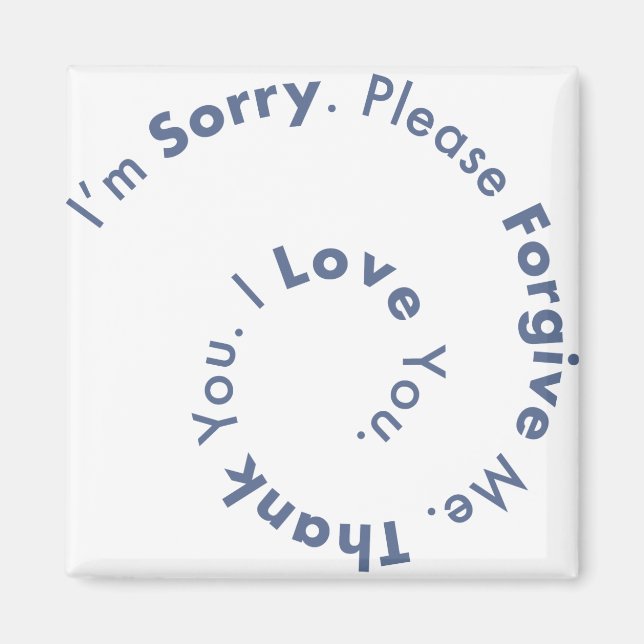 Ho’Oponopono Mantra Prayer Healing Sentences Magnet (Front)