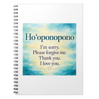 Ho’oponopono Watercolor Spiral Notebook