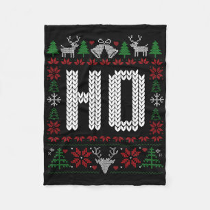 Ho Where's My Ho At Christmas Xmas Couples Matchin Fleece Blanket