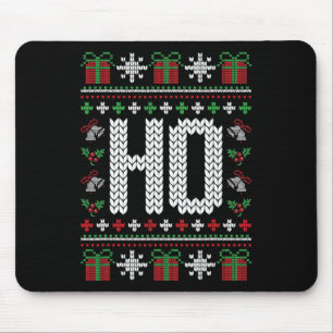 Ho Where's My Ho At Funny Ugly Xmas Sweater Christ Mouse Mat
