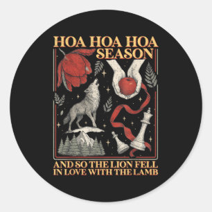 Hoa Hoa Hoa Season Vamres City Of Forks Book Lover Classic Round Sticker