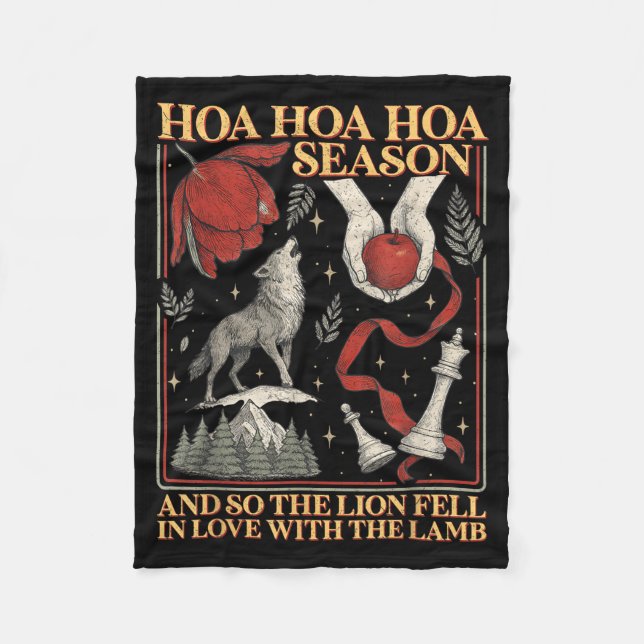 Hoa Hoa Hoa Season Vamres City Of Forks Book Lover Fleece Blanket (Front)