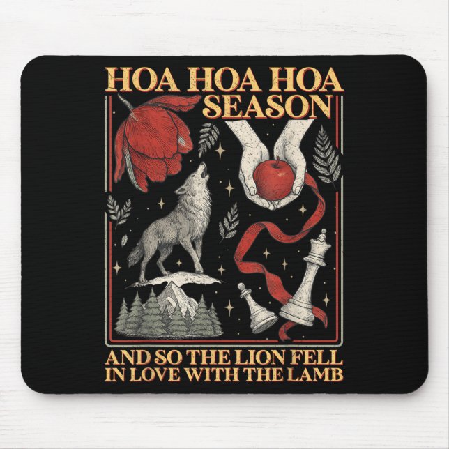 Hoa Hoa Hoa Season Vamres City Of Forks Book Lover Mouse Mat (Front)