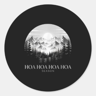 Hoa Season Autumn Fall Mist Trendy Graphic  Classic Round Sticker