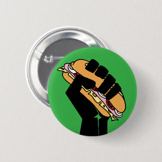 Hoagie Sandwich Guy Fist Resist Anti Trump 6 Cm Round Badge