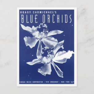 Hoagy Carmichael's "Blue Orchids" Postcard