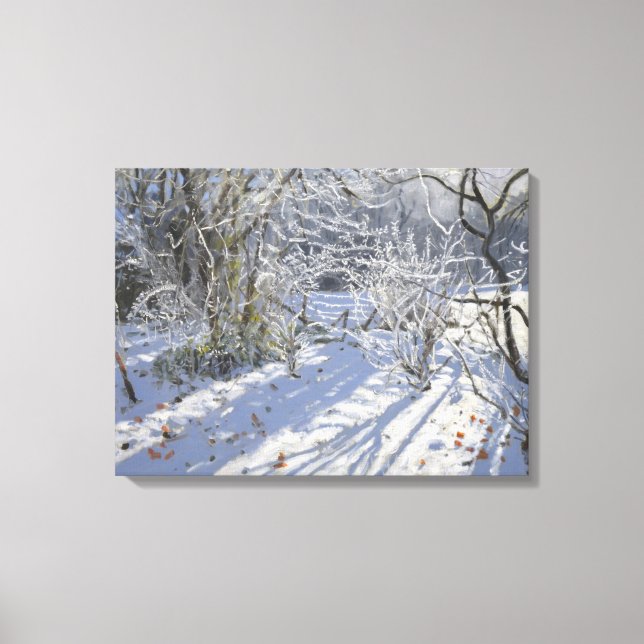 Hoar frost Markeaton Derby.UK.2012 Canvas Print (Front)