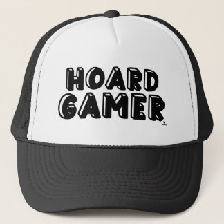 Hoard Gamer Fun Board Game Collecting Logo Trucker Hat