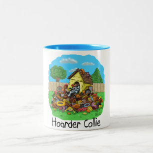Hoarder Collie Two-Tone Coffee Mug