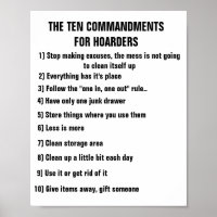 HOARDERS TEN COMMANDMENTS 