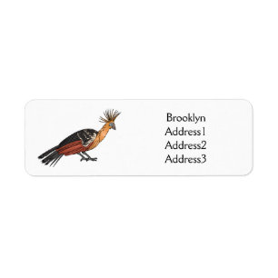 Hoatzin bird cartoon illustration