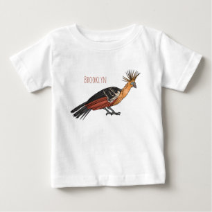 Hoatzin bird cartoon illustration  baby T-Shirt