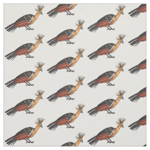 Hoatzin bird cartoon illustration fabric