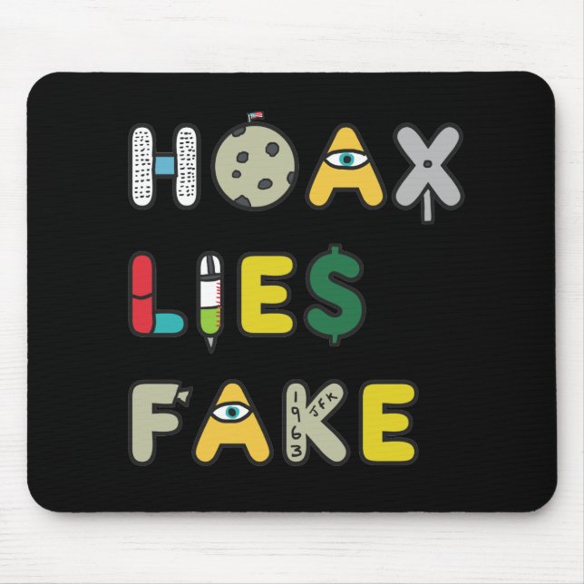 Hoax Lies Fake Mouse Mat (Front)