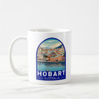 Hobart Australia Travel Art Vintage