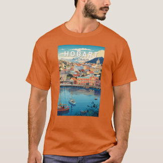Hobart Australia Travel Art Vintage T-Shirt