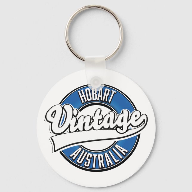 Hobart australia vintage style logo key ring (Front)