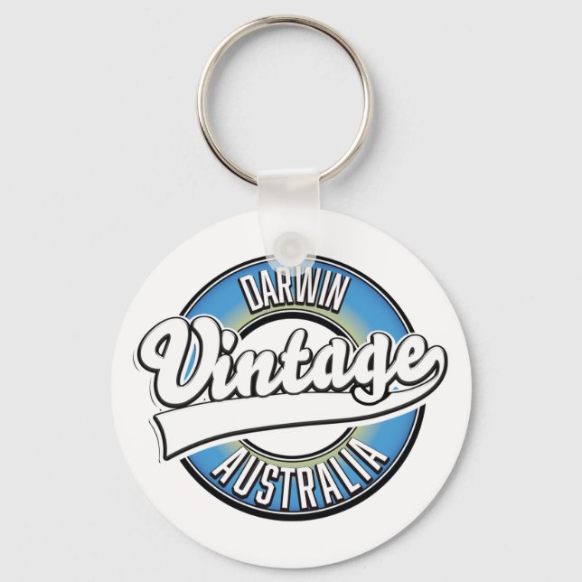 Hobart australia vintage style logo keychain (Front)