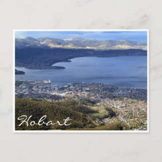 hobart city view postcard