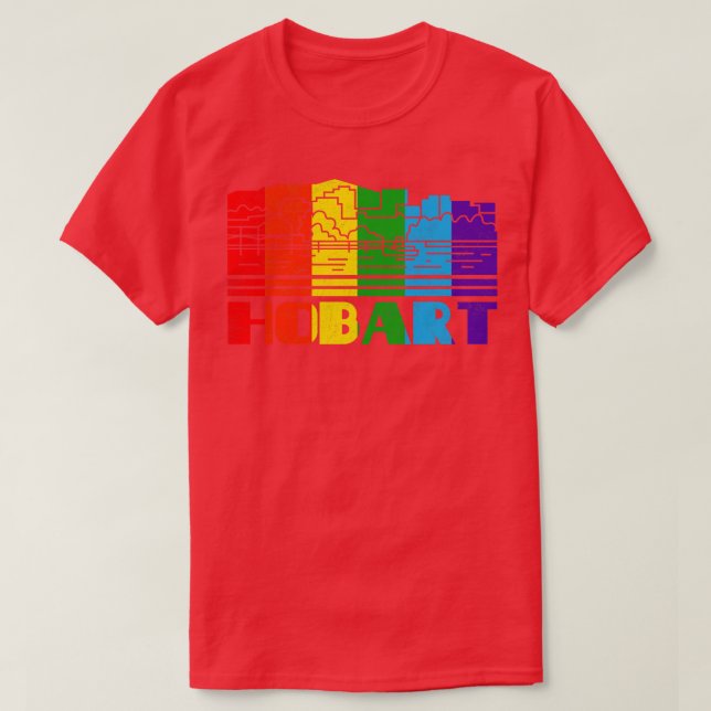 Hobart Pride  Hobart LGBT Gift LGBTQ Supporter Tee (Design Front)