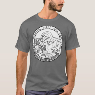 Hobbies Naps and Cats Colourless T-Shirt