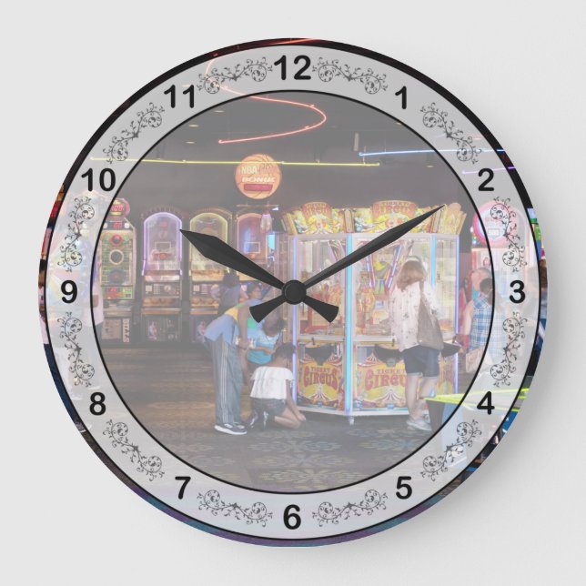 Hobbies - The modern arcade Large Clock (Front)