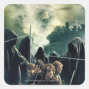 Hobbits Ready to Battle Square Sticker