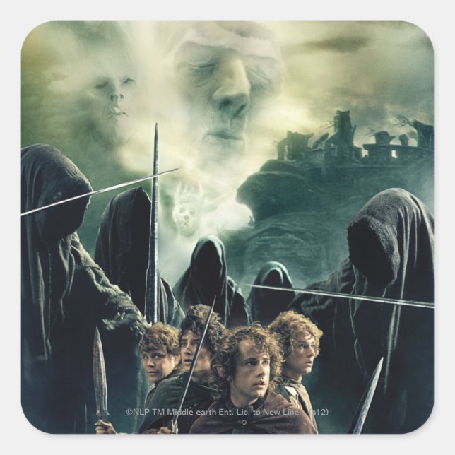 Hobbits Ready to Battle Square Sticker (Front)