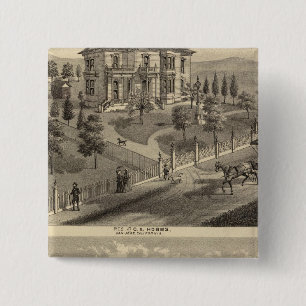 Hobbs, Bradley residences 15 Cm Square Badge