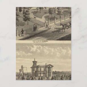 Hobbs, Bradley residences Postcard
