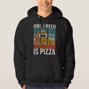Hobby Chef Wildlife Owls Ironic Pizza Chef Hoodie